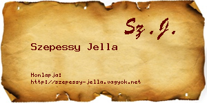 Szepessy Jella névjegykártya